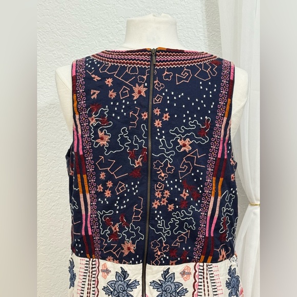 NEW Anthropologie Akemi & Kin Embroidered Southwestern Tribal Boho Dress Size 14 - Picture 12 of 16